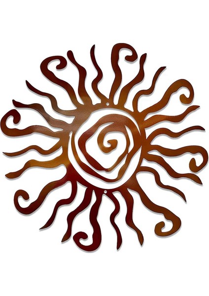 Güneş Tanrısı Metal Duvar Sanatı Iç/dış Mekan Dekoru - 12.2 Inç Mercan Pas Geçirmez Duvar Dekoru Yatak Odası, Bahçe, Veranda ve Çiftlik Evi Için (Yurt Dışından)