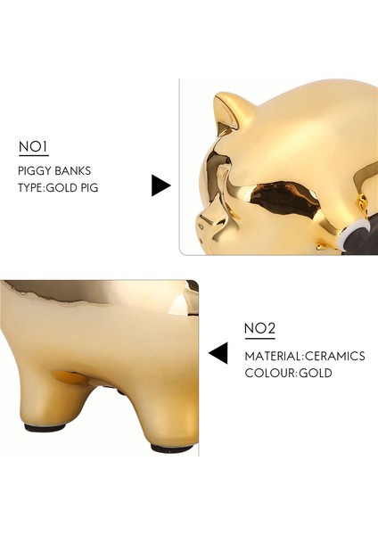 Seramik Altın Domuz Kuma Sevimli Para Kuma Yaratıcı Ev Mobilyaları Şanslı Domuz Dekorasyon, Altın Domuz (Yurt Dışından) fırsatları