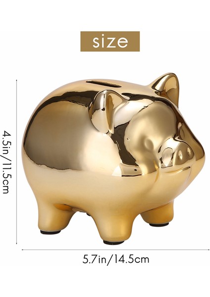 Seramik Altın Domuz Kuma Sevimli Para Kuma Yaratıcı Ev Mobilyaları Şanslı Domuz Dekorasyon, Altın Domuz (Yurt Dışından) indirimleri