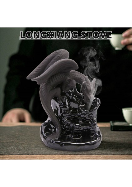 Dragon Zen Dekor Şelale Tütsü Koni Tutucu Buhurdan Tütsü Palnik Tütsü Meditasyon Geri Akış Tütsü (Yurt Dışından) indirimleri