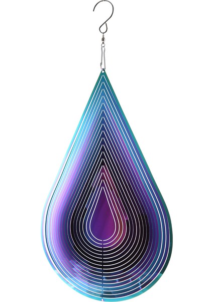 Rüzgar Çanları Asılı Süslemeleri Kolye Dönen Rüzgar Çanları Açık Bahçe Ev Dekor Metal Damla Rüzgar Spinner (Yurt Dışından)