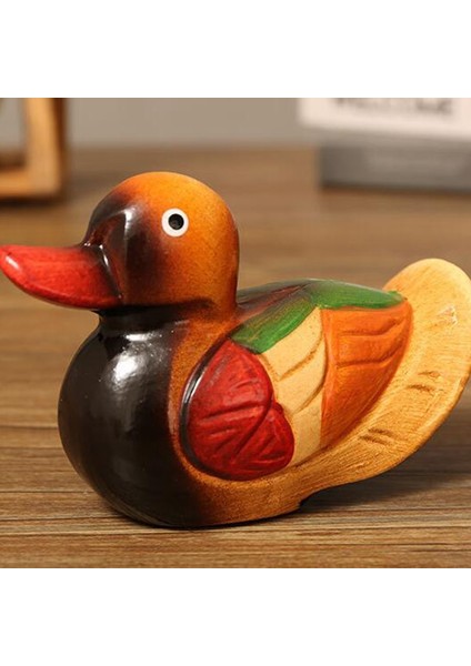Ahşap Mandarin Ördek Modeli Dekor 2 Adet El Yapımı Düğün Hediyesi Başucu Süs Yaratıcı Mandarin Ördek Heykelcik (Yurt Dışından) fiyatları