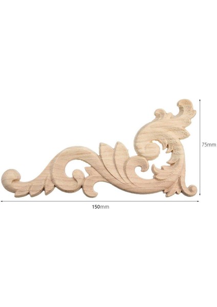 4 Adet Süs Süs Ahşap Süsler Gardırop Mobilya Köşesi Için El Yapımı 15X7.5CM (Yurt Dışından) modelleri