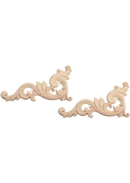 4 Adet Süs Süs Ahşap Süsler Gardırop Mobilya Köşesi Için El Yapımı 15X7.5CM (Yurt Dışından) fırsatları