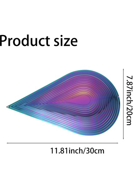 Rüzgar Çanları Asılı Süslemeleri Kolye Dönen Rüzgar Çanları Açık Bahçe Ev Dekor Metal Damla Rüzgar Spinner (Yurt Dışından) indirimleri