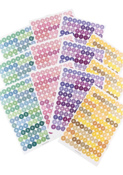 12 Yaprak Renkli Harf Çıkartmaları Alfabe Harf ve Sayı Çıkartmaları Scrapbooking Çıkartmaları Dekoratif Kendin Yap El Sanatları (Yurt Dışından)