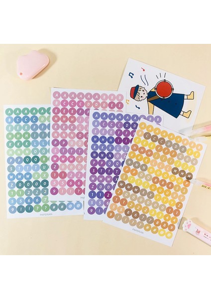 12 Yaprak Renkli Harf Çıkartmaları Alfabe Harf ve Sayı Çıkartmaları Scrapbooking Çıkartmaları Dekoratif Kendin Yap El Sanatları (Yurt Dışından) fiyatları