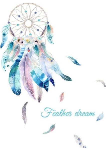 Rüya Yakalayıcı Duvar Çıkartmaları Sanat Çıkartmaları Kendinden Yapışkanlı Duvar Resimleri Ev Yurt Yatak Odası Oturma Odası Için Duvar Dekoru (Yurt Dışından)