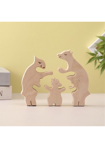 Modern Basit Anne-Çocuk Ayı Ailesi Anneler Günü Hediyesi Kendin Yap Ahşap El Sanatları Süsleri (Yurt Dışından) fırsatları