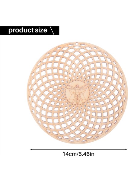 Paket 14CM Ahşap Duvar Işareti Çiçek Hayat Şekli Coaster Ahşap Duvar Sanatı Dıy Coaster Zanaat Yapımı Geometri (Yurt Dışından)