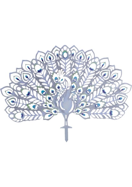 Metal Tavus Kuşu Bahçe Kazığı, Oyuk Bahçe Sanatı Tavus Kuşu Heykeli Dekoratif, Metal Tavus Kuşu Hayvanı Kuyruğunu Açar, Beyaz (Yurt Dışından) indirimleri