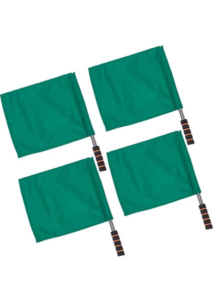 Yeşil Spor Hakem Bayrağı 4 Adet Atletizm Etkinlik Hakem Bayrağı Futbol Kale Bayrağı Bayrak Taşıyıcı Bayrağı Sünger Saplı (Yurt Dışından)