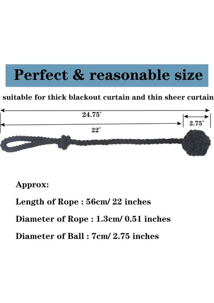 2 Adet El Yapımı Pamuklu Halat Perde Bağları Halat Düğüm Topu Dekoratif Bağlar Tutucular Ev Aksesuarları Perdeler- B (Yurt Dışından) modelleri