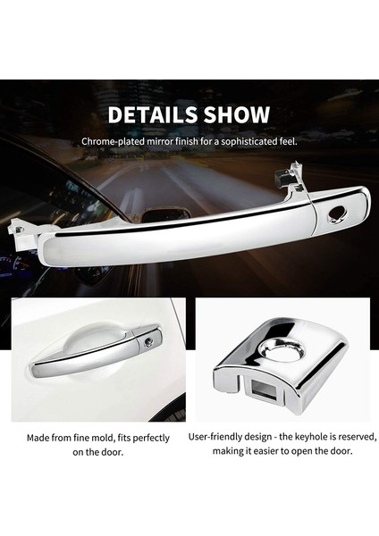 Infiniti FX35 FX45 Nissan Murano Rogue 82646-CA000 80640-CA012 Için Anahtar Deliği ile Dış Kapı Kolu Ön Sol Taraf (Yurt Dışından) fiyatları