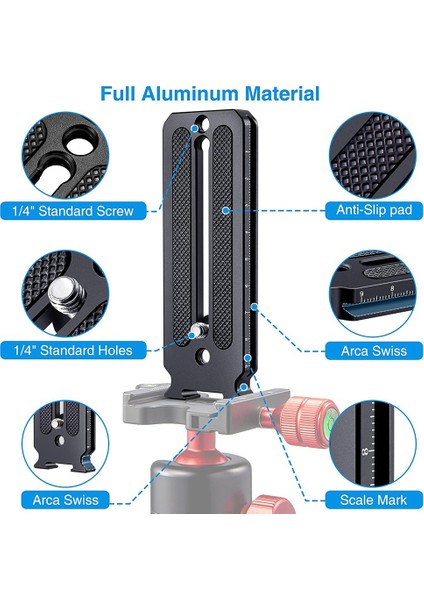 Dslr Kamera Arca Swiss Braket Hızlı Çıkarma Plakası Dikey Yatay Anahtarlama Kamera L Braket Tripod Kafa Monopod (Yurt Dışından) indirimleri