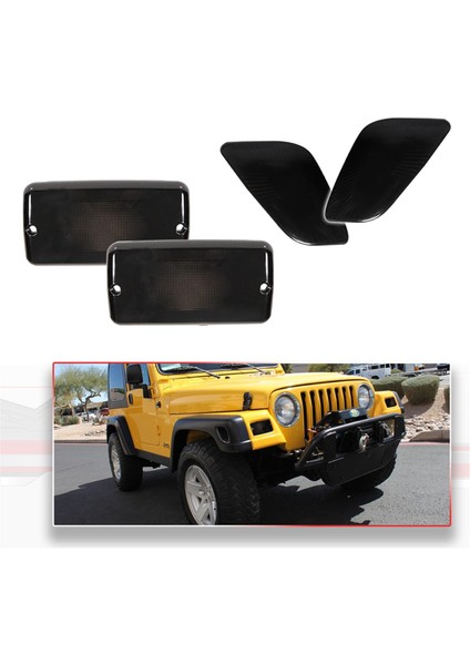 Ön Tampon Sinyali ve Ön Çamurluk Sidemarker Işık Kapağı Kiti Jeep Wrangler Tj 1997-2006 55157033AA 55157032AA (Yurt Dışından) indirimleri