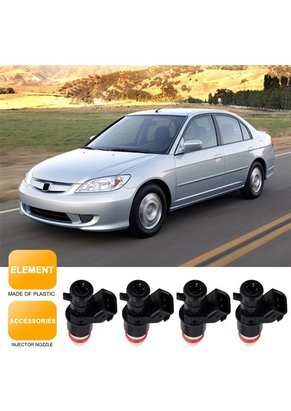 Honda Civic 2006-2011 Için 4 Adet Yakıt Enjektörü Memesi 2009-2013 1.8l 16450-RNA-A01 16450RNAA01 Uyumlu (Yurt Dışından) fırsatları