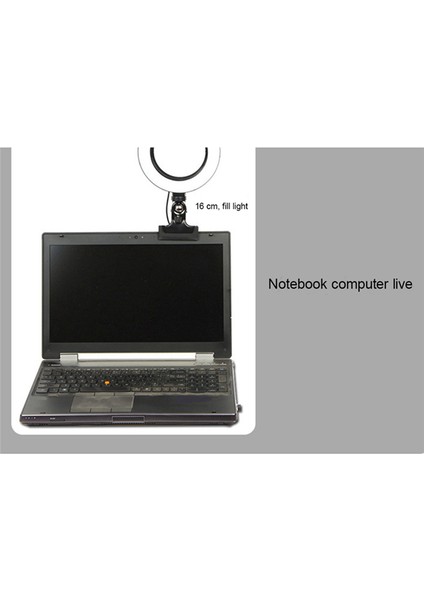 16CM Selfie Halka Işığı Dizüstü Bilgisayar Masaüstü Halka Lambası Video Konferans Aydınlatması Tripod Telefon Tutucu Klipsli (Yurt Dışından) fiyatları