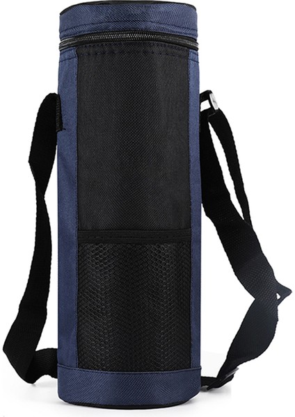 Su Şişesi Soğutucu Çanta Evrensel Su Şişesi Kesesi Yüksek Kapasiteli Yalıtımlı Soğutucu Çanta Açık Hava Kamp Yürüyüş, Koyu Mavi (Yurt Dışından)