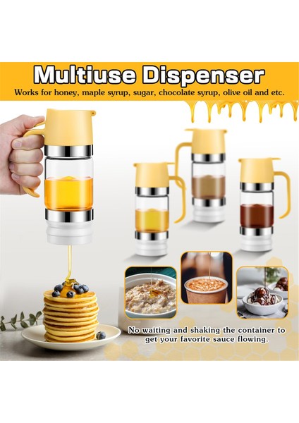 Bal Dağıtıcı Kavanoz, 10 Oz Damlamayan Saplı Cam Bal Damlatıcı, Ekmek, Kahve Veya Çay Için Bal Şurubu Dağıtıcı (Yurt Dışından) modelleri