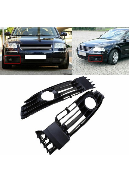 Çift Sol ve Sağ Araba Aksesuarları Ön Tampon Sis Lambası Izgaraları Çerçeve 3B0853665L 3B0853666L Passat B5.5 2001-2005 Için (Yurt Dışından) modelleri