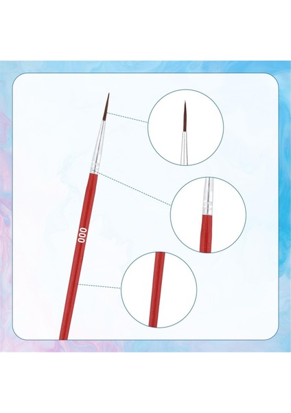 30 Adet Küçük Detay Boya Fırçası, 3 Boyut 0 00 000 El Sanatları Suluboya Akrilik B Için Küçük Çizgili Uçlu Boya Fırçaları (Yurt Dışından) fiyatları