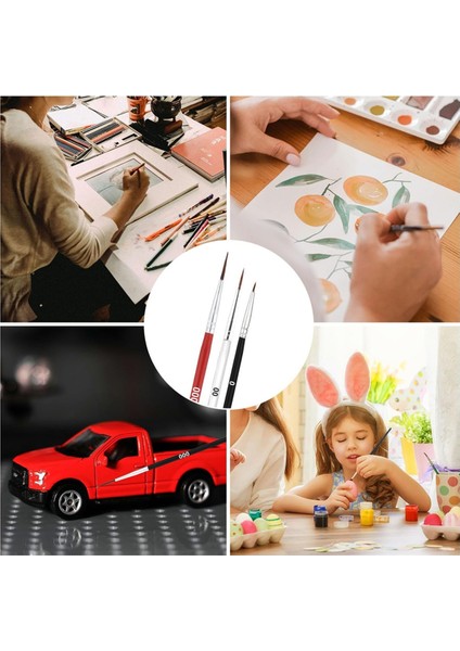 30 Adet Küçük Detay Boya Fırçası, 3 Boyut 0 00 000 El Sanatları Suluboya Akrilik B Için Küçük Çizgili Uçlu Boya Fırçaları (Yurt Dışından) modelleri