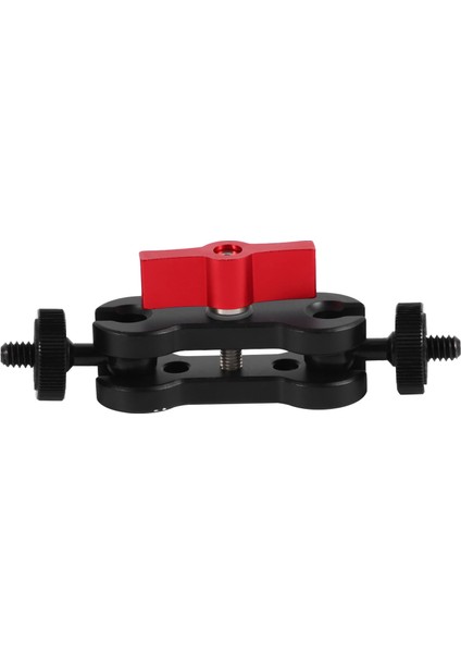 Alüminyum Alaşımlı Çok Fonksiyonlu Çift Bilyalı Kafa Sıcak Ayakkabı 1/4 Inç Tripod Sihirli Kol Montaj Adaptörü Dslr Kamera Aksesuarı Monitör LED Işık Kırmızı (Yurt Dışından)
