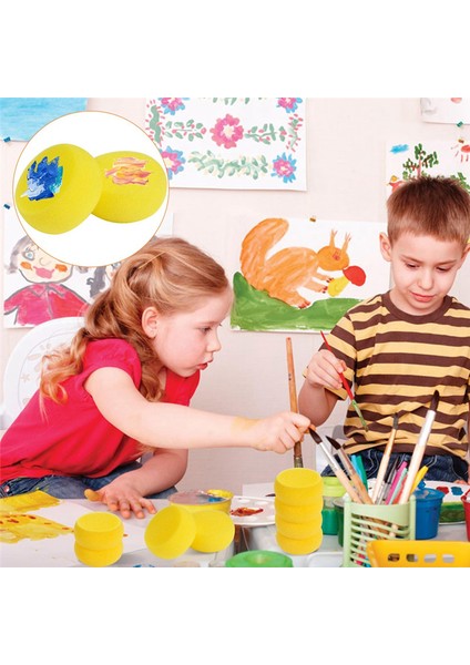 70 Adet Yuvarlak Boyama Süngeri 3 Inç Sarı Sentetik Sünger Suluboya Sanatçı Süngeri Boyama, Seramik, Kil, Sanat ve El Sanatları Için (Yurt Dışından) fırsatları