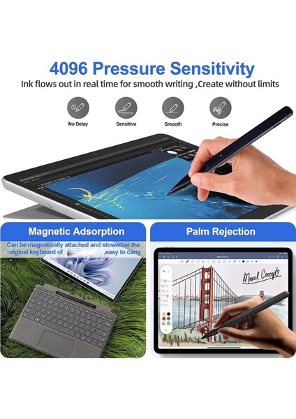 Surface Pro 9/8/7/6/5/4/3/x, Surface Go 3/2/1, Book 3/2/1, Dizüstü Bilgisayar 4/3/2/1, Studio /2/1 ve Usb-C Şarj Cihazı Için Slim Pen 2 (Yurt Dışından) fırsatları