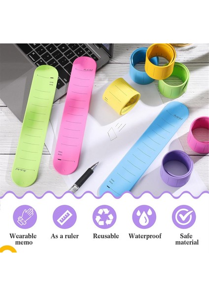 12 Adet Tokat Silikon Hatırlatma Bilekliği 9,4 x 1,8 Inç Yeniden Kullanılabilir Giyilebilir Bilek Not Defteri Yazılabilir Su Geçirmez Silinebilir Bileklik (Yurt Dışından) indirimleri