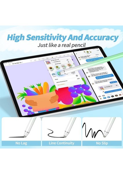 Adet Evrensel Dokunmatik Kalem, Yüksek Hassasiyetli Fiber Uçlar, Iphone/samsung Tablet ve Tüm Dokunmatik Ekranlara Uygun - A (Yurt Dışından) indirimleri