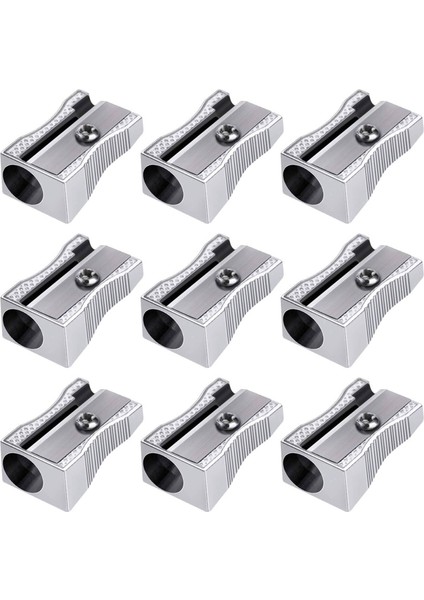 48'li Paket Metal Mini Kalemtıraşlar Toplu Elde Taşınabilir Gümüş Tek Delikli Alüminyum Alaşımlı Elde Taşınabilir Kalemtıraş Manuel Kalem (Yurt Dışından) indirimleri