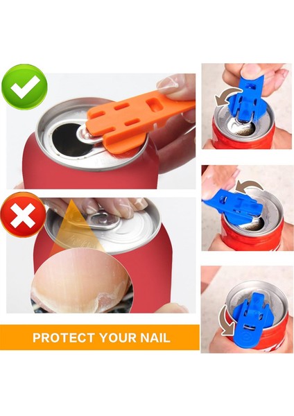 24 Adet Manuel Kolay Konserve Açacağı Renkli Içecek Konservesi Koruyucu Kapağı Sızdırmaz Soda Üst Halkası Kola Bira Sekmesi Açacağı (Yurt Dışından) fiyatları