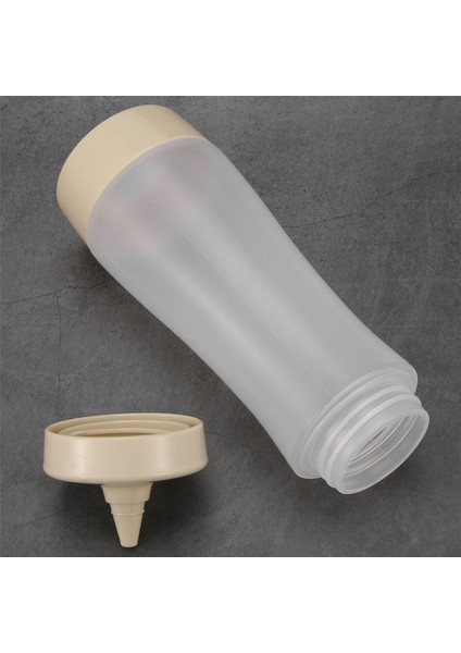 Sıkma Şişesi Mutfak Aksesuarları Sos Teknesi Plastik Sos Sirke Yağ Ketçap Sos Şişesi Baharatlık Bej + Şeffaf (Yurt Dışından)