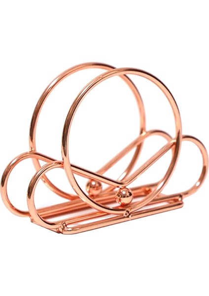 Nordic Dik Peçetelik, Mutfak Tezgahı ve Yemek Masası Için Yuvarlak Peçete Masaüstü Peçete Dispenseri, Gül Altını (Yurt Dışından)