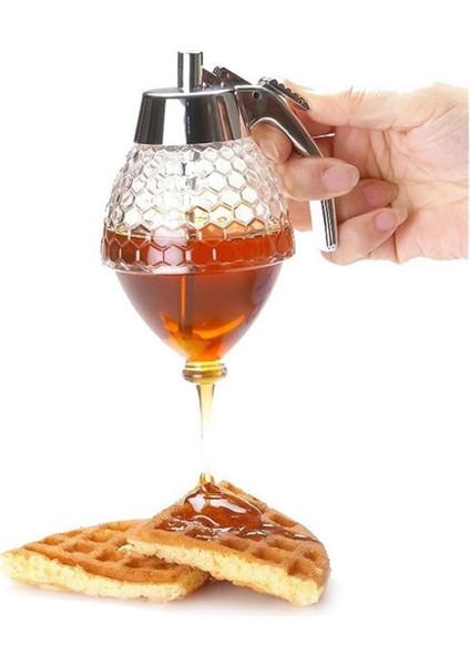 Bal Dağıtıcı Şurup Kavanozu ve Standı Petek Şeklinde Kapta Damlamasız Dağıtıcı Hassas Servis Için (Yurt Dışından) fiyatları