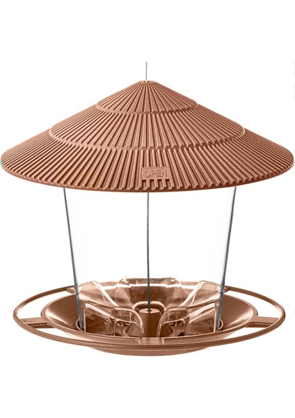 Kuş Yemlikleri Açık Havada Asılı Sincap Geçirmez Kolay Temizlenebilir ve Doldurulabilir Ayarlanabilir Yemlik Çok Delikli Dağıtıcı Tutucu Gıda B (Yurt Dışından)