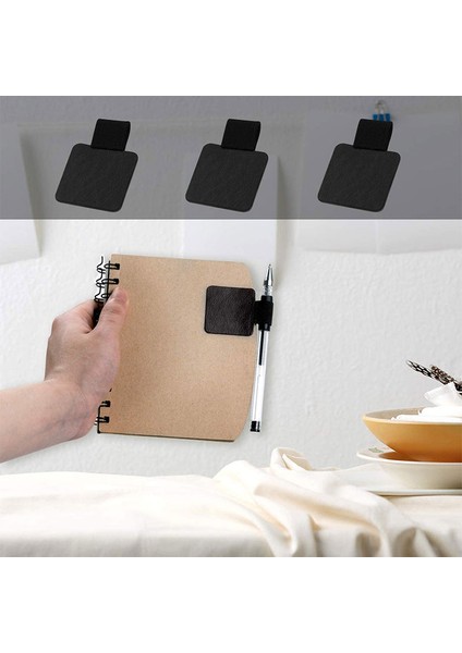 12'li Paket Kalem Askısı, Defterler, Günlükler ve Takvimler Için Kendinden Yapışkanlı Kalem Askısı Kalem Lastiği Askısı (Siyah) (Yurt Dışından) indirimleri