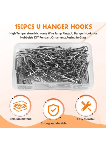 150 Adet Yüksek Sıcaklık Nikrom Tel Halka, U Askı Kancaları, Hobiciler Için Kendin Yap Kolye, Süs Eşyaları, Camda Füzyon (Yurt Dışından) fırsatları