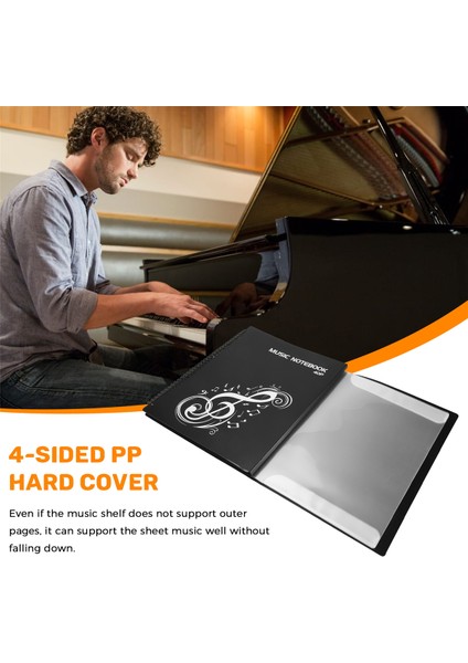 Ptnoka Nota Klasörleri Nota Standı Aksesuarları 4 Sayfa Genişletilebilir Spiral Ciltli 40 Cepli Nota Dosyası (Yurt Dışından) indirimleri