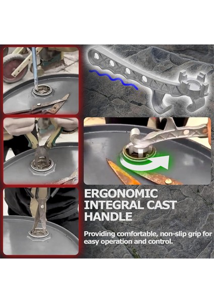 2x Alüminyum Varil Anahtarı, 5 Galonluk Metal Kova Açacağı, 10-55 Galonluk Varilleri Açmak Için, 2 Inç ve 3/4 Inçlik Tıpa Kapaklarına Uygun (Yurt Dışından) fırsatları