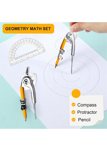 20 Set Öğrenci Açıölçer ve Pergel Seti - Öğrenci Geometri Matematik Seti - Kalem Pergel, 180 Derece Matematik Açıölçeri (Yurt Dışından) fırsatları