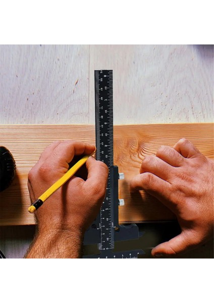Cetvel Metal Kayar Cetvel Hassas Marangoz Kenar Cetveli Açı Ölçümü Çizici Alet Marangozluk Pratik Marangoz (Yurt Dışından) fırsatları