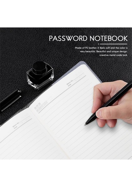 Şifreli Defter Kağıdı Kilitlenebilir Taşınabilir Kitap Pu Ajanda Kilidi Seyahat Günlüğü Haftalık Planlayıcı Okul Kırtasiyesi (Kot Mavisi) (Yurt Dışından) modelleri