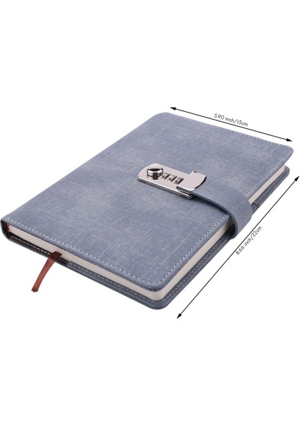 Şifreli Defter Kağıdı Kilitlenebilir Taşınabilir Kitap Pu Ajanda Kilidi Seyahat Günlüğü Haftalık Planlayıcı Okul Kırtasiyesi (Kot Mavisi) (Yurt Dışından) fırsatları