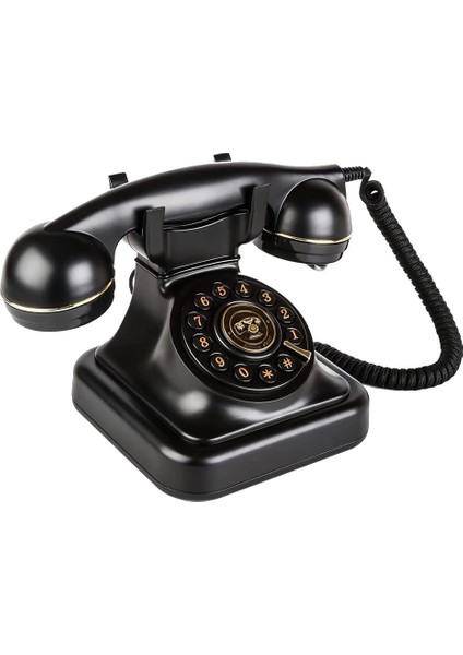 Retro Sabit Telefon, Ev Ofis Için Klasik Metal Çan Retro Telefon ile Eski Moda Vintage Sabit Hat Telefonları (Yurt Dışından)