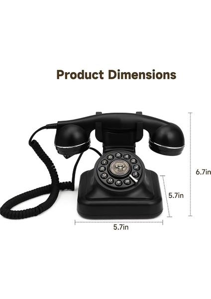 Retro Sabit Telefon, Ev Ofis Için Klasik Metal Çan Retro Telefon ile Eski Moda Vintage Sabit Hat Telefonları (Yurt Dışından) modelleri