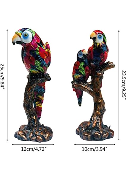 Avrupa Tarzı Reçine Papağan Heykeli Masaüstü Süsleme Aksesuarı Hediye Malzemeleri Ev Ofis Peyzaj Dekoru, B (Yurt Dışından) fırsatları