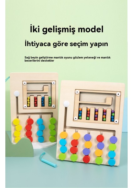 Çocuk Düşünme Eğitimi Ahşap Top Beş Renk Yürüme Eğitici Oyuncak (Yurt Dışından) fırsatları